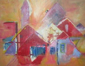 Abstract-Dorp In Rood